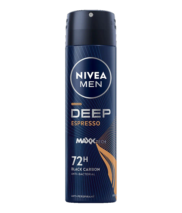 اسپری ضدتعریق مردانه نیوآ MEN Deep Black Carbon Espresso حجم 150 میلی‌لیتر
