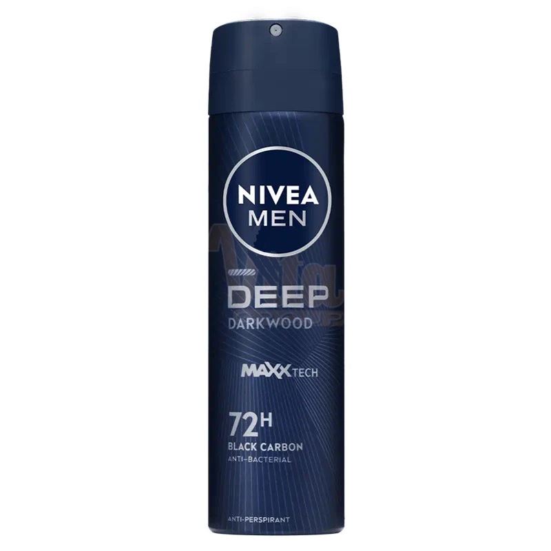 اسپری ضدتعریق مردانه نیوآ MEN Deep Black Carbon Dark Wood حجم 150 میلی‌لیتر