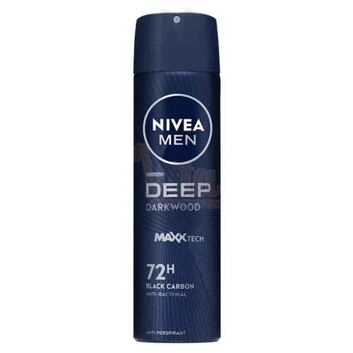 اسپری ضدتعریق مردانه نیوآ MEN Deep Black Carbon Dark Wood حجم 150 میلیلیتر