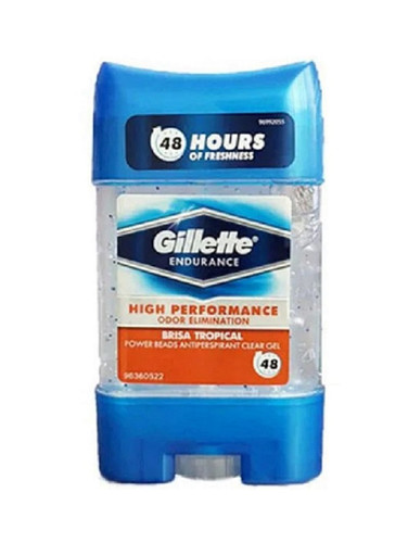ژل ضدتعریق دانه دار مردانه ژیلت Endurance High Performance Brisa Tropical حجم 75 میلیلیتر(Orginal)