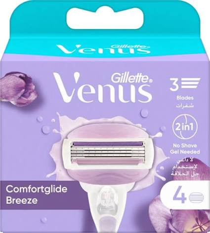 تیغ یدک ژیلت ونوس ComfortGlide Breeze – بسته ۴ عددی
