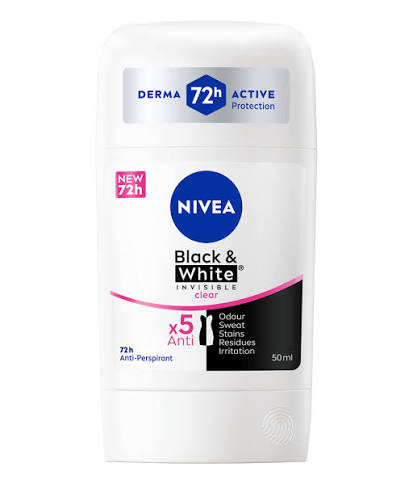 استیک ضدتعریق زنانه نیوآ 50 میلیلیتر_ Black & White Invisible Clear