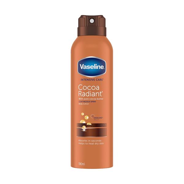 اسپری لوسیون بدن وازلین Cocoa Radiant – میلی‌لیتر 190