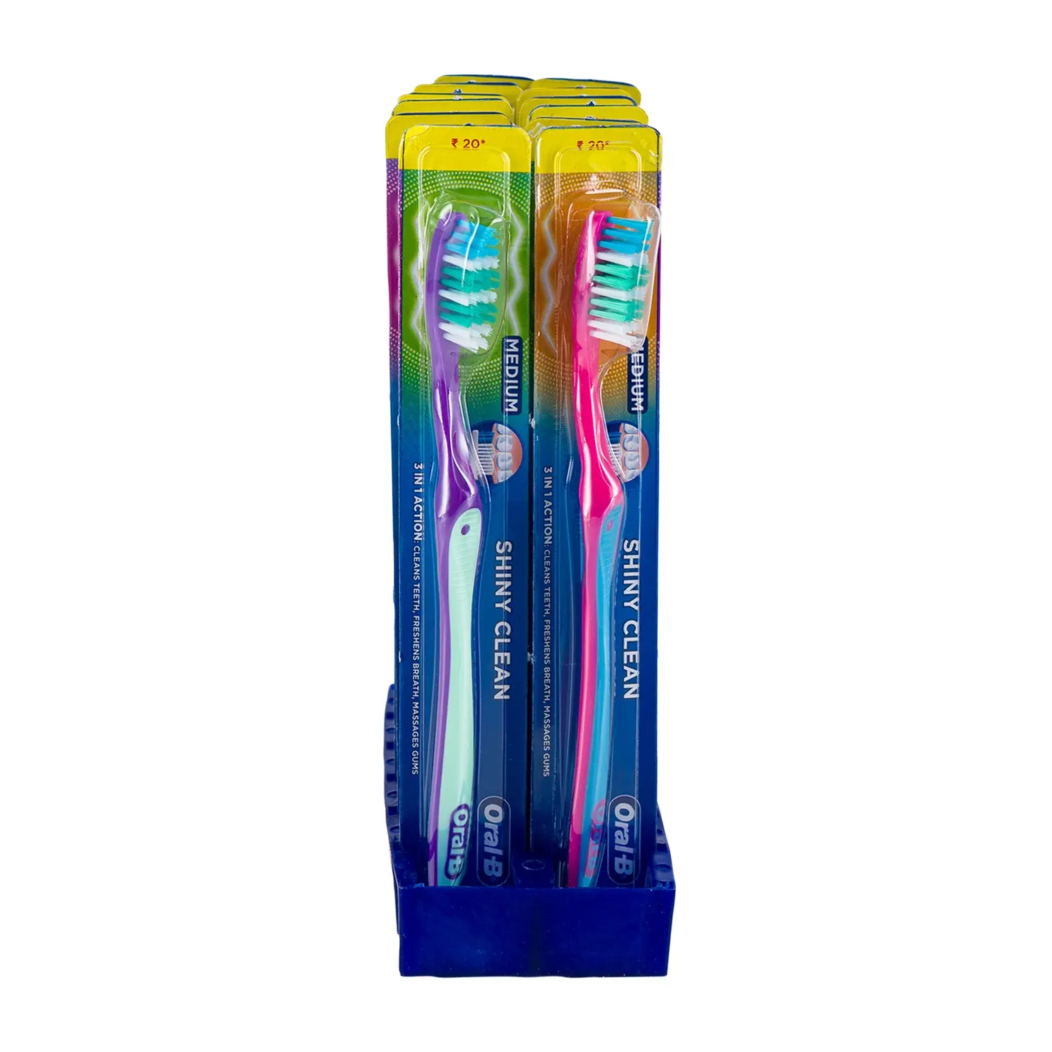 مسواک دستی اورال بی Shiny Clean Medium