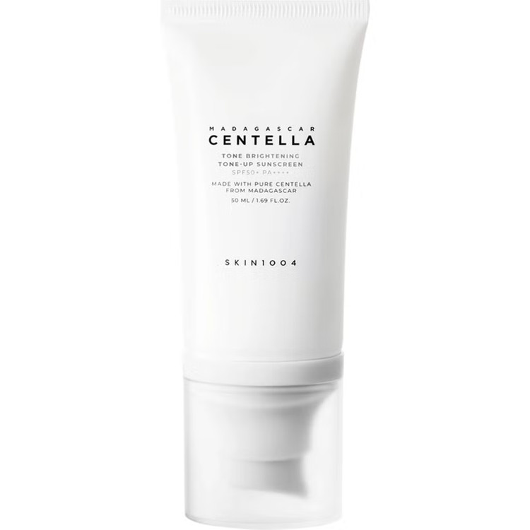 ضد آفتاب روشنکننده و یکدستکننده پوست SKIN1004 Madagascar Centella Tone Brightening Tone-Up Sunscreen SPF50+ PA++++ – میلیلیتر 50