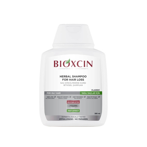 شامپو گیاهی Bioxcin ضد ریزش مو مخصوص موهای چرب – 300 میلیلیتر