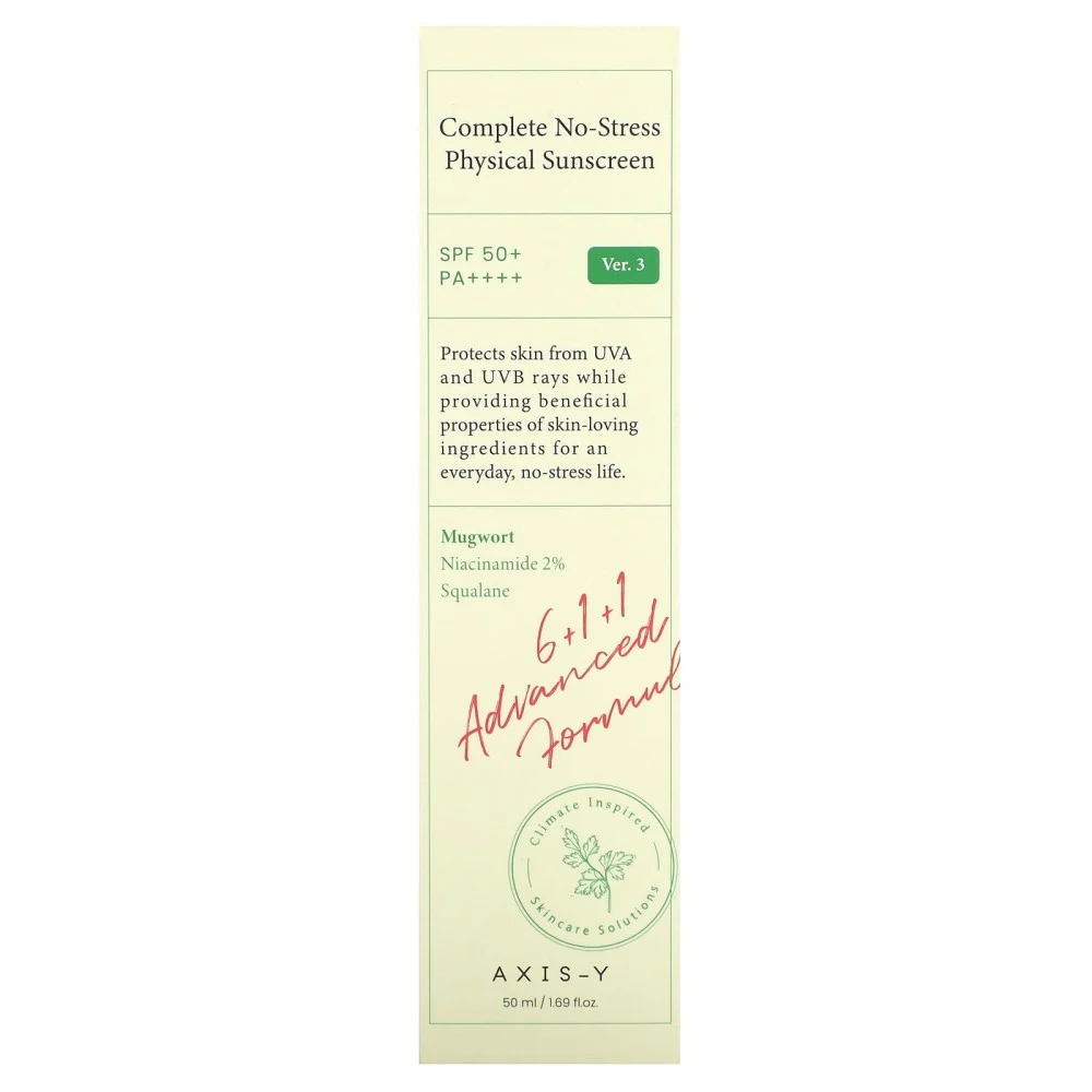 ضد آفتاب مینرال AXIS-Y Complete No-Stress Physical Sunscreen SPF50+ PA++++ –  میلی‌لیتر 50