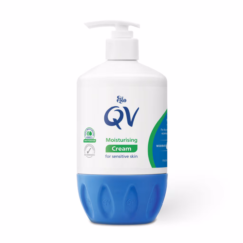 کرم مرطوب‌کننده QV برای پوست‌های حساس و خشک – 500 گرم