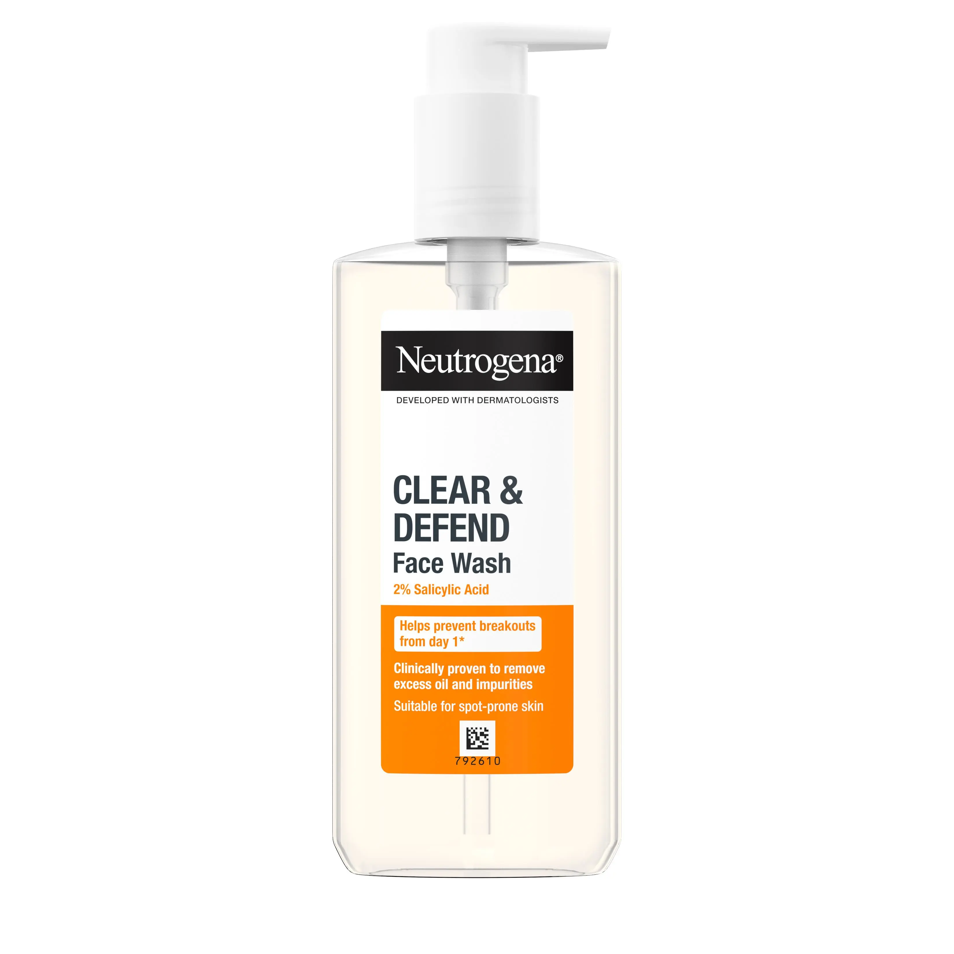 ژل شستشوی صورت نوتروژینا Clear & Defend حاوی 2% سالیسیلیک اسید – 200 میلی‌لیتر