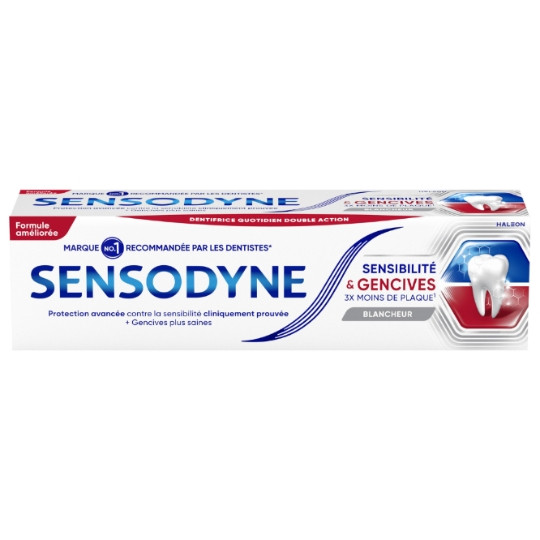 خمیردندان سنسوداین Sensibilité & Gencives 3x کمتر شدن پلاک – سفیدکننده – 75 میلیلیتر