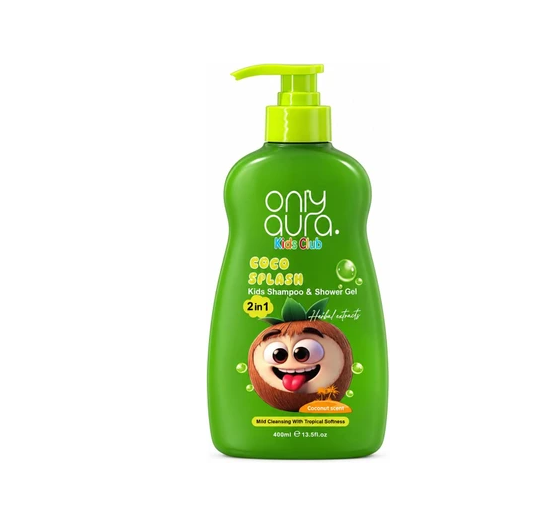شامپو بدن و شوینده موی کودک اونلی اورا Kids Coco Splash 2-in-1 Shower Gel –  میلی‌لیتر 400
